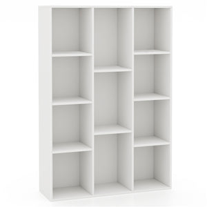 11-Cube Bookcase, Modern Geometric Bookshelf, Multifunctional Book Storage Organizer Display Cabinet with Anti-tipping Kits for Living Room, Bedroom, Study