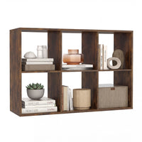4/6-Cube Open Bookshelf Home 2-tier Large Bookcase Free-standing Storage Shelf