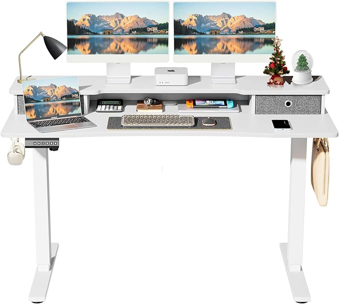 Electric Standing Desk Height Adjustable Stand Up Desk Home Office Computer Desk