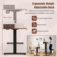 Electric Standing Desk Height Adjustable Stand Up Desk Home Office Computer Desk