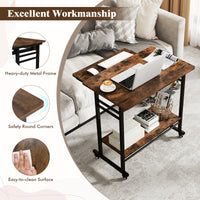 Giantex Mobile Computer Desk w/Keyboard Tray