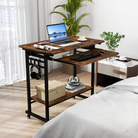 Giantex Mobile Computer Desk w/Keyboard Tray