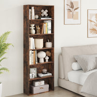 6-Tier Open Bookcase, 178 cm Tall Floor Standing Book Storage Organizer