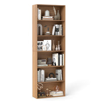 6-Tier Open Bookcase, 178 cm Tall Floor Standing Book Storage Organizer