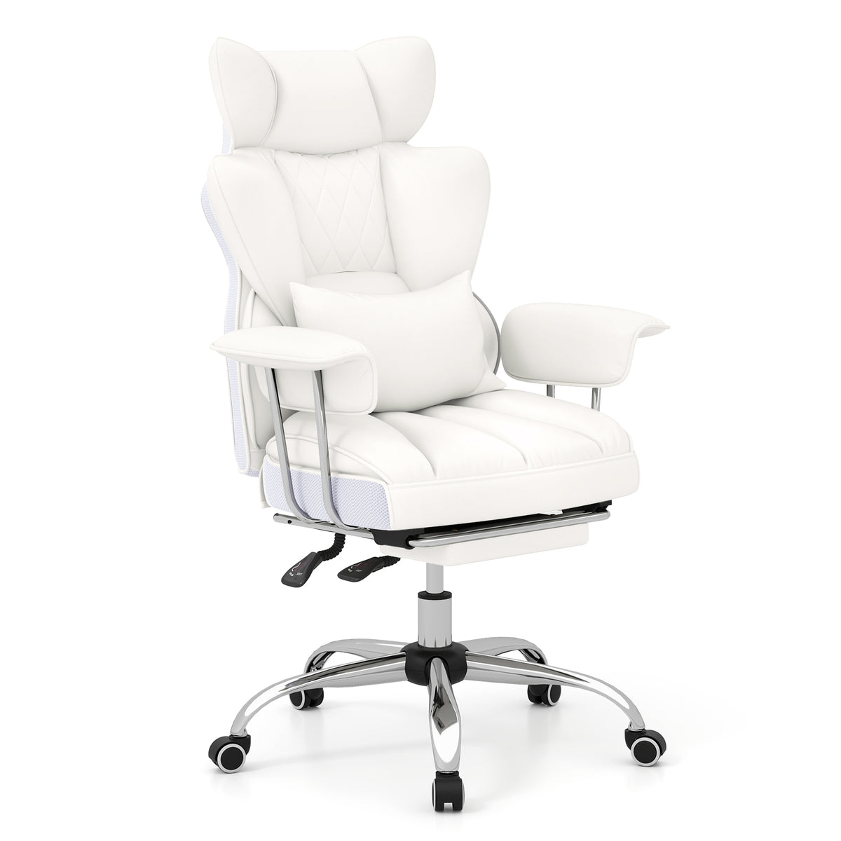 Heavy Duty Executive Office Chair with Retractable Footrest, 180 kg Weight Capacity