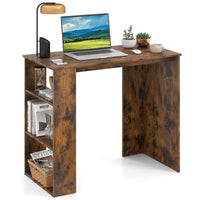 Computer Desk Study Desk with Bookshelf Wooden Writing Desk for Study Home