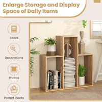 3-Shelf Open Bookcase, Freestanding Corner Bookshelf, Modern Display Storage Shelf