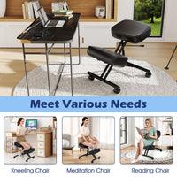 Height Adjustable Ergonomic Kneeling Chair Posture Correction Stool Office Home