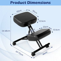 Height Adjustable Ergonomic Kneeling Chair Posture Correction Stool Office Home