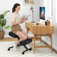 Height Adjustable Ergonomic Kneeling Chair Posture Correction Stool Office Home