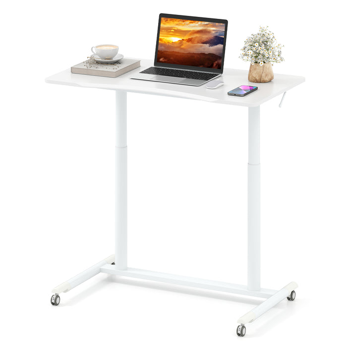 Height Adjustable Stand Desk Computer Workstation