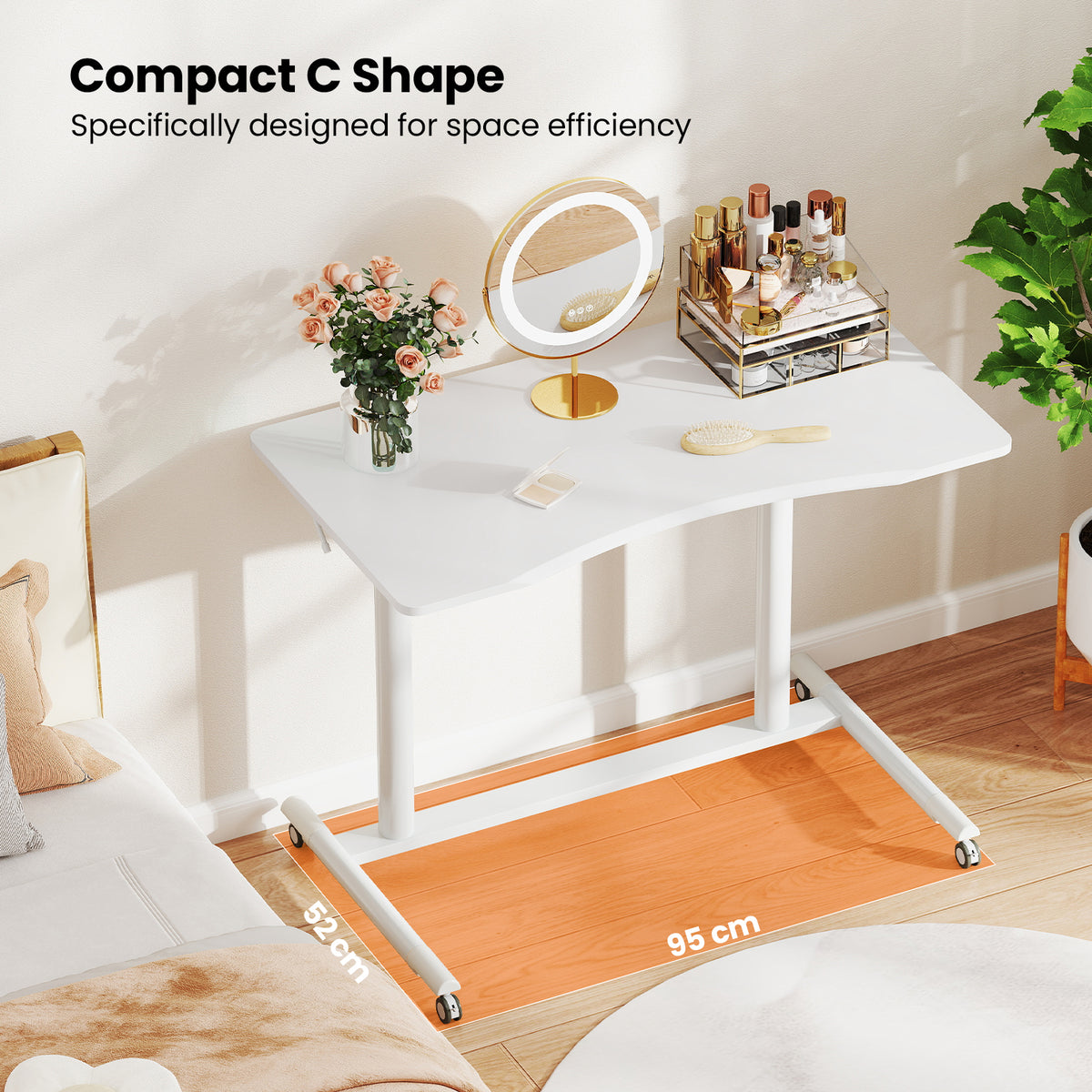 Height Adjustable Stand Desk Computer Workstation