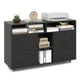 File Cabinet with Lock, Mobile Lateral Filing Storage Organizer