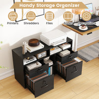 File Cabinet with Lock, Mobile Lateral Filing Storage Organizer