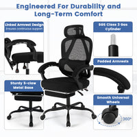 Ergonomic Office Chair High Back Mesh Desk Chair w/ Retractable Footrest