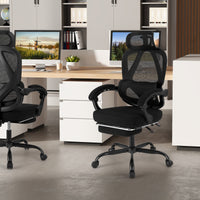 Ergonomic Office Chair High Back Mesh Desk Chair w/ Retractable Footrest