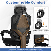 Ergonomic Office Chair High Back Mesh Desk Chair w/ Retractable Footrest