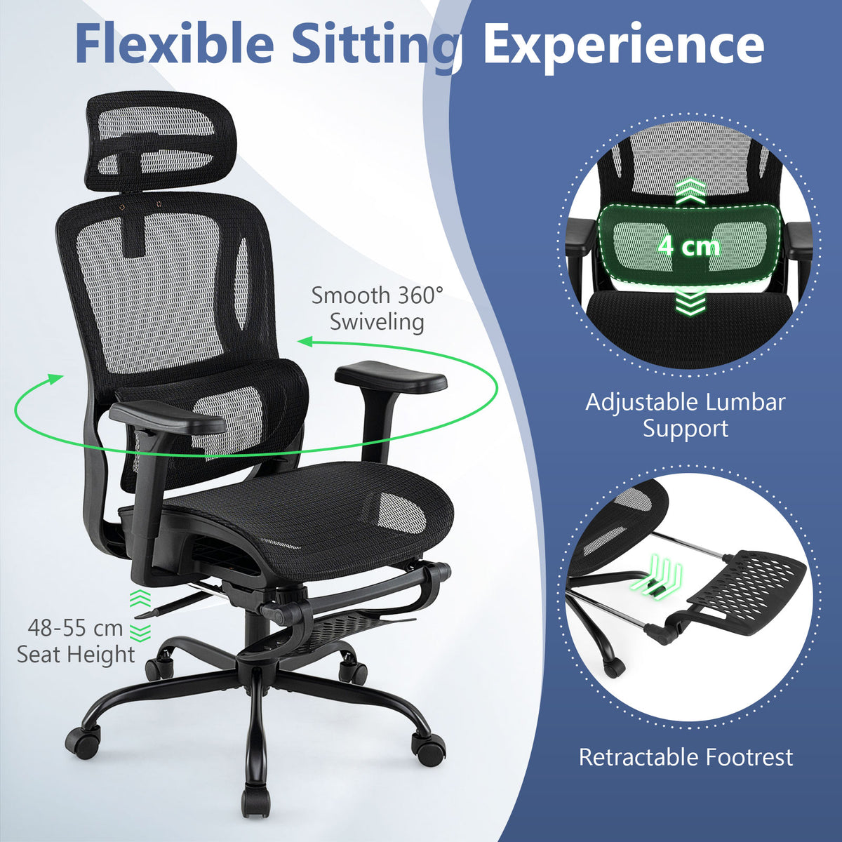 Ergonomic Office Chair Swivel Computer Desk Chair