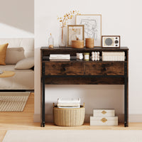 Extending Writing Desk, Console Table with 2 Drawers