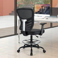 Height-adjustable Drafting Chair Swivel Task Chair Standing Desk Chair