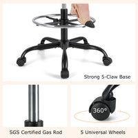 Height-adjustable Drafting Chair Swivel Task Chair Standing Desk Chair