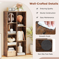 7-Cube Bookcase, Vertical or Horizontal Freestanding Bookshelf with 7 Compartments
