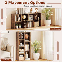 7-Cube Bookcase, Vertical or Horizontal Freestanding Bookshelf with 7 Compartments