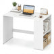 112cm Home Office Desk with 2-Tier Bookshelf for Bedroom and Living Room