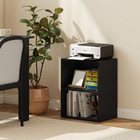 2-Cube Bookcase, Floor Standing Open Bookshelf w/ 5-Position Adjustable Shelf, Modern Display Shelf, Cubby Storage Organizer