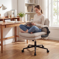 Criss Cross Chair on Wheels with Flip-up Arms Adjustable Height