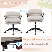 Criss Cross Chair on Wheels with Flip-up Arms Adjustable Height