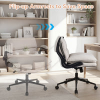 Criss Cross Chair on Wheels with Flip-up Arms Adjustable Height