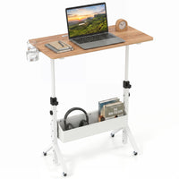 Standing Desk Height Adjustable with Fabric Drawer and Lockable Wheels