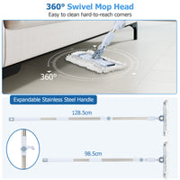 Flat Floor Mop and Bucket System with Mope Heads, Clean and Dirty Water Separation