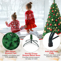 Artificial Christmas Tree Xmas Pine Tree with Solid Metal Legs