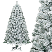 Christmas Tree, Snow Flocked Hinged Pine Tree