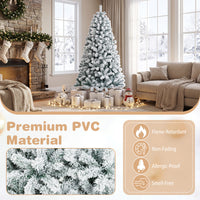 Christmas Tree, Snow Flocked Hinged Pine Tree