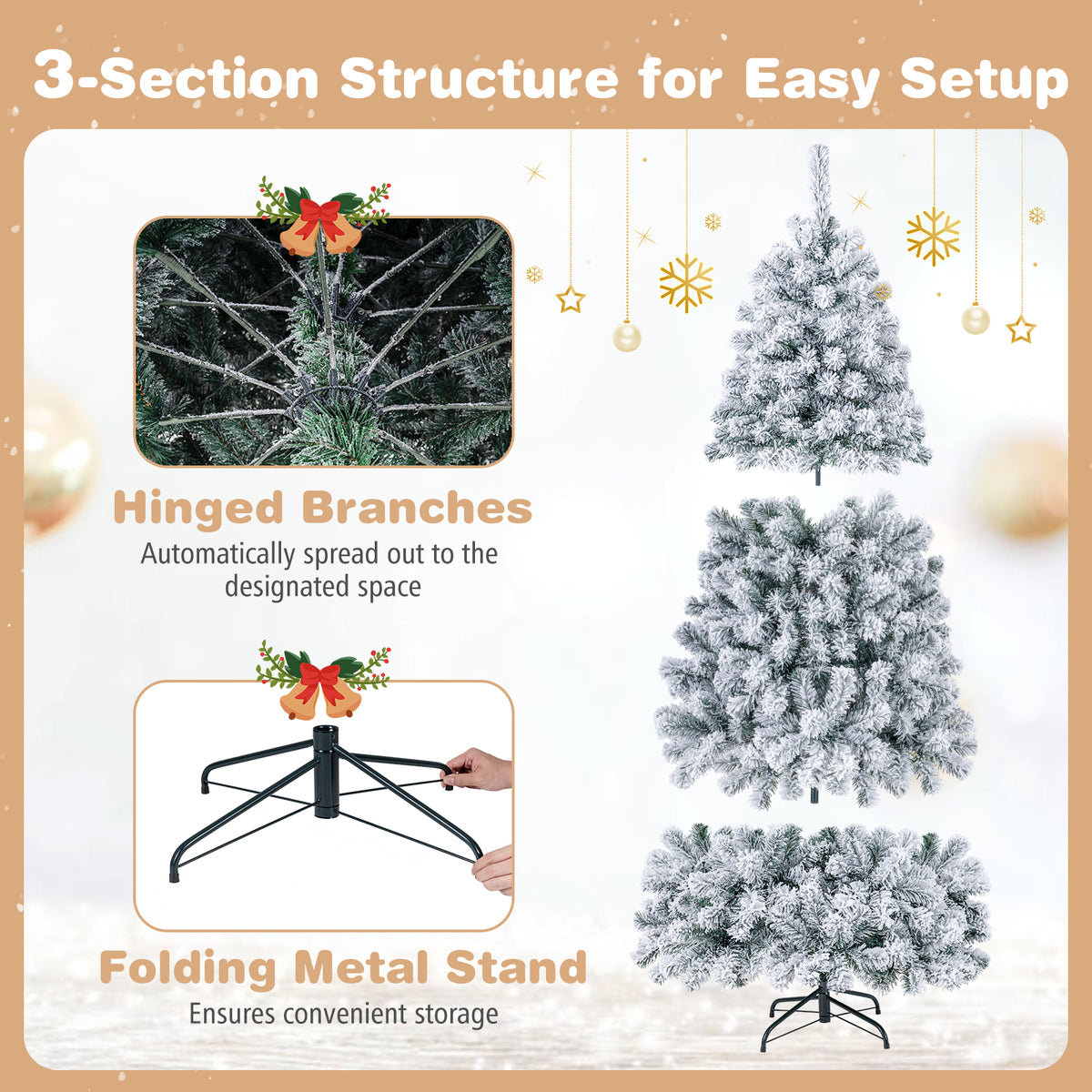 1.8/2.25/2.8M Christmas Tree with Branch Tips and LED Lights