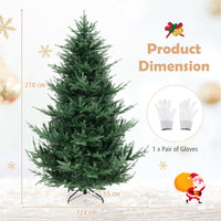 1.8M/2.1M Pre-lit Artificial Christmas Tree with 778/1090 Branch Tips and 240/340 Warm White LED Lights