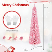 Christmas Slim Pencil Tree Unlit Corner Xmas Decoration for Seasonal Home