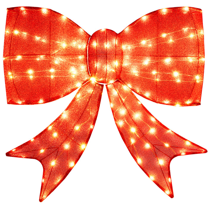 93 CM Lighted Christmas Bow Decoration