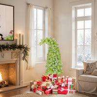 1.5/1.8M Whimsical Christmas Tree Pre-Lit Artificial Holiday Tree with Bendable Top