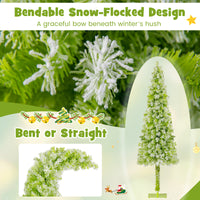 1.5/1.8M Whimsical Christmas Tree Pre-Lit Artificial Holiday Tree with Bendable Top
