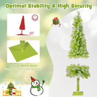 1.5/1.8M Whimsical Christmas Tree Pre-Lit Artificial Holiday Tree with Bendable Top