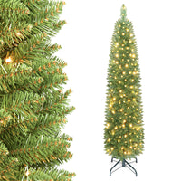 Artificial Christmas Tree with Branch Tips and Warm LED Lights