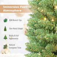 Artificial Christmas Tree with Branch Tips and Warm LED Lights