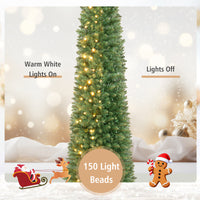 Artificial Christmas Tree with Branch Tips and Warm LED Lights