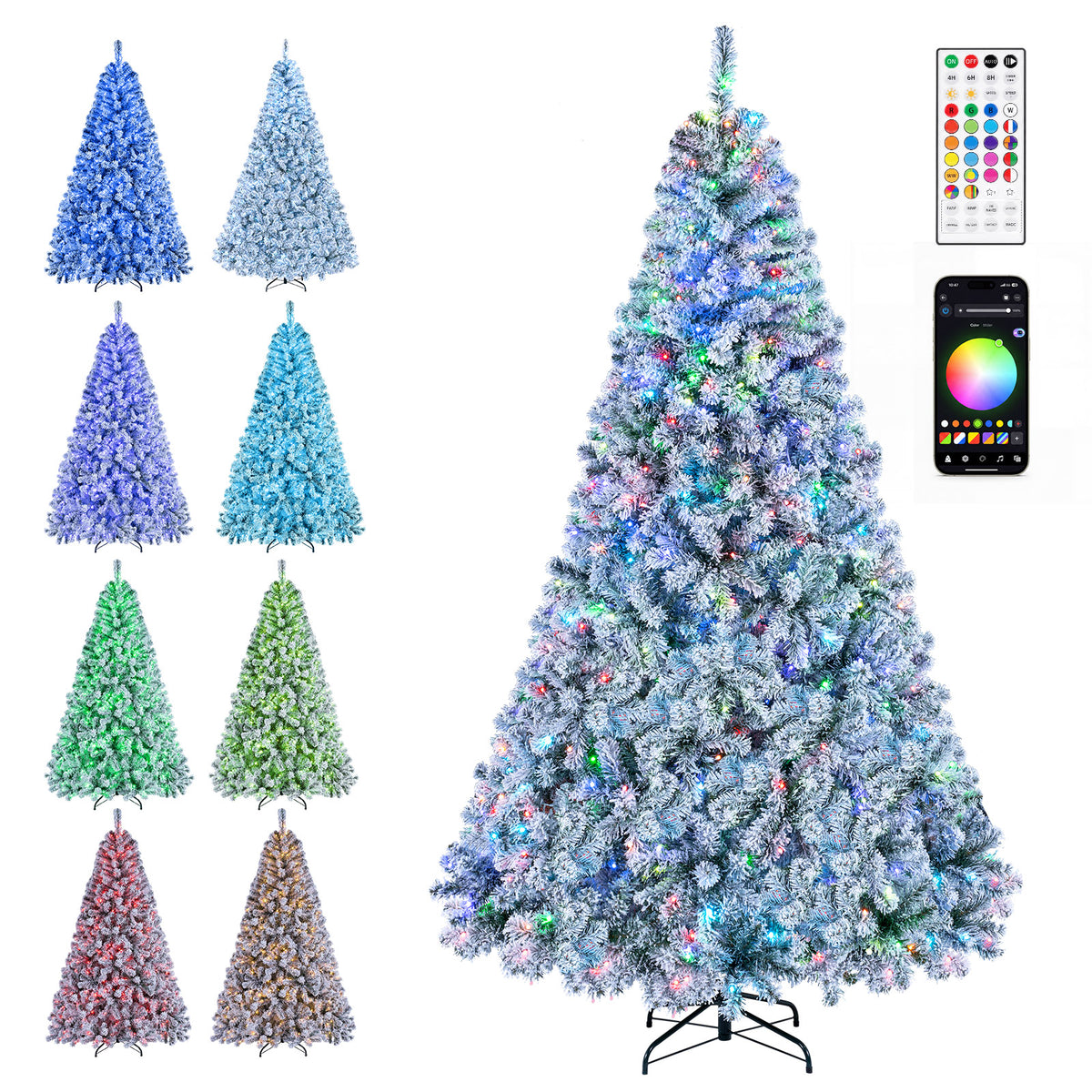 Smart RGB Pencil Christmas Tree with APP Remote and Music Sync for Holiday