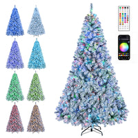 Smart RGB Pencil Christmas Tree with APP Remote and Music Sync for Holiday