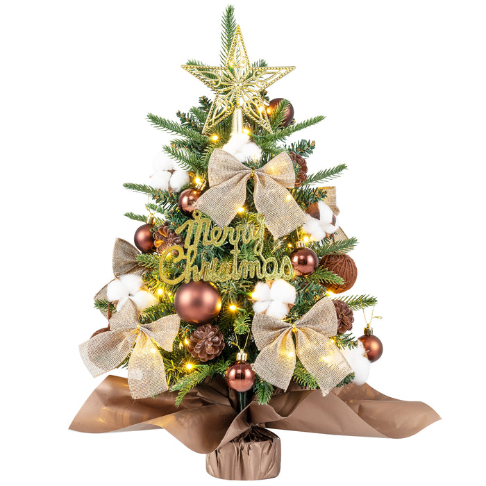 60 cm Tabletop Christmas Tree with Ornaments